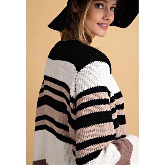 ✨Available✨Color Block Knit Maxi Duster/Cardigan - Picture 2 of 3